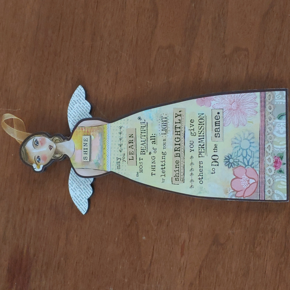 Kelly Rae Roberts shine angel art hanging